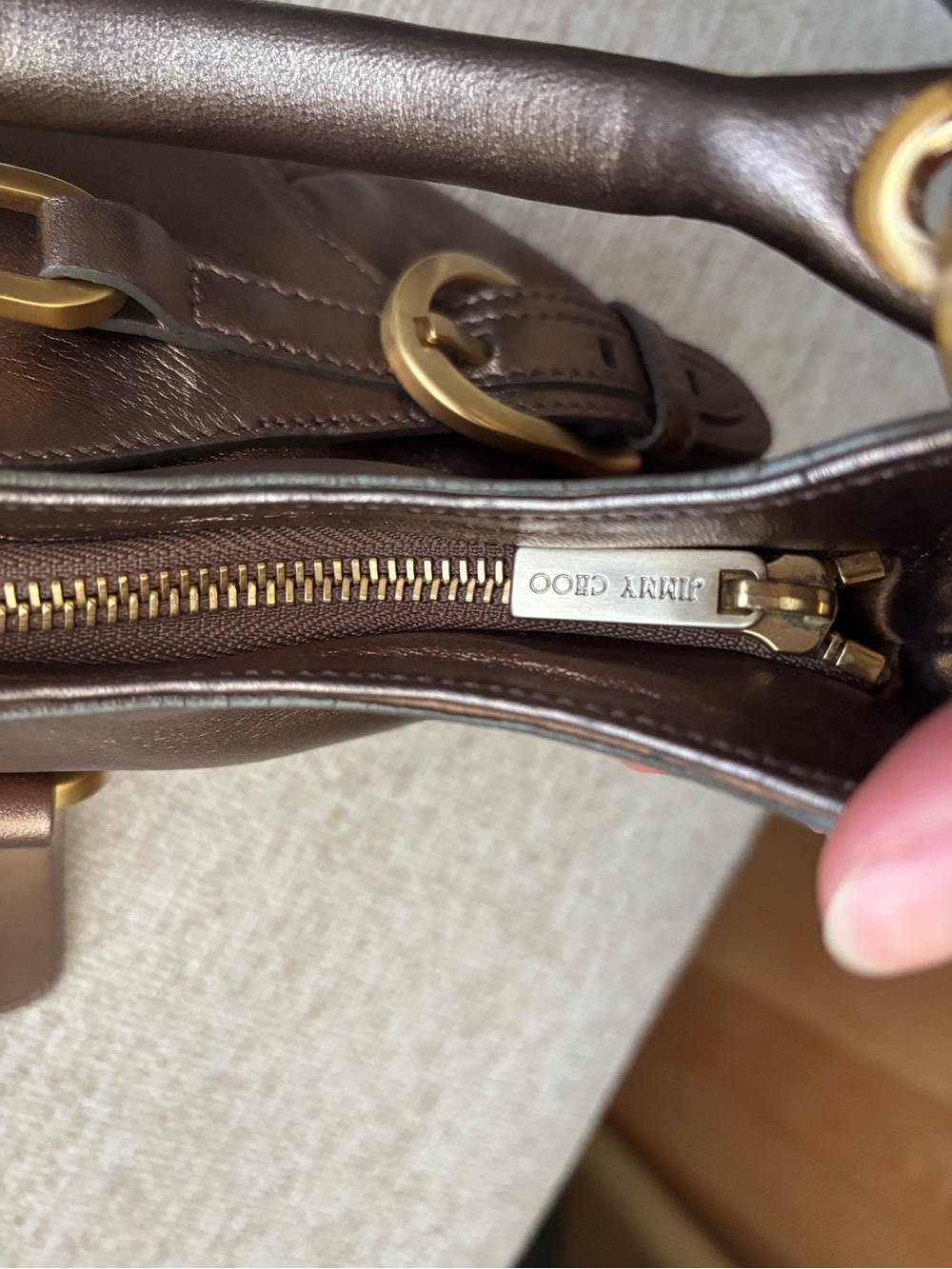 Metallic Bronze Jimmy Choo Bag - Picture 6 of 10
